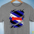 Puppy Pride Flag Ripped Reveal Premium Unisex T-Shirt